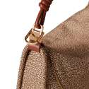 Borbonese Hobo Horseback Medium Beige/Tobacco 924860AT9995