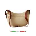 Borbonese Luna Bag Small Camomilla/Cuoio 934107I15J04