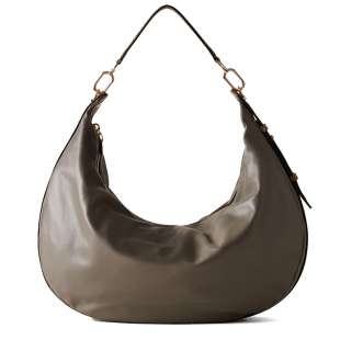 Borbonese Hobo Bag Oyster Large Clay Grey/OP Naturale 923739AR1Z76