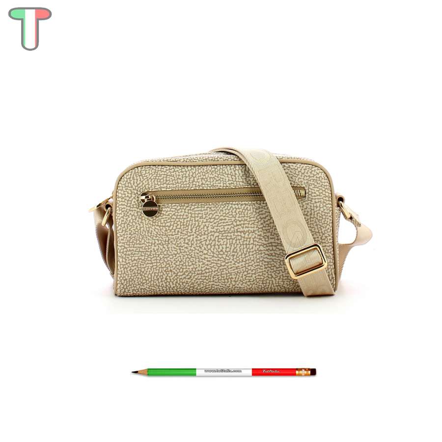 Borbonese Small Jet Camera Bag Sabbia 934115I15C75