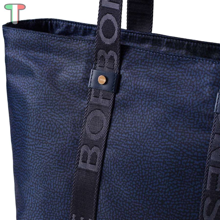 Borbonese Medium Eco Line Blu 934133I15891