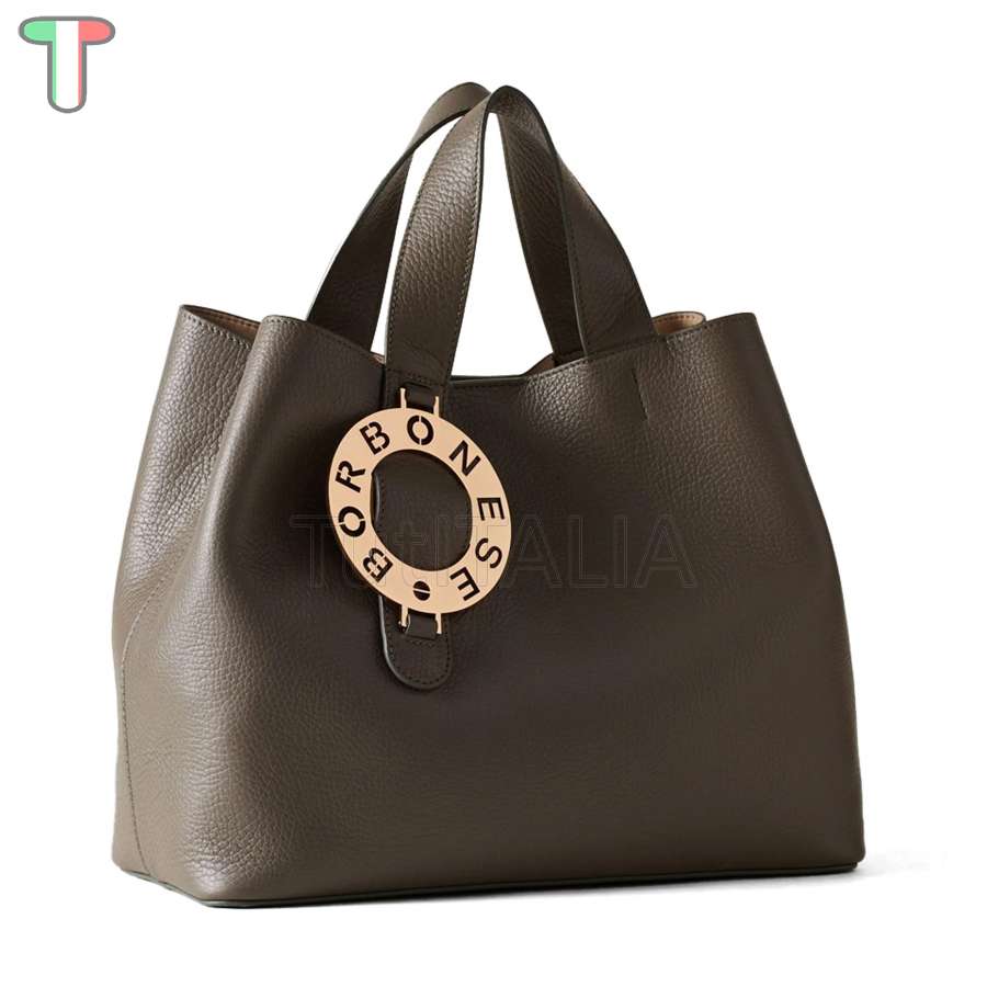 Borbonese Shopper Medium Clay Grey 924095AR7Z54