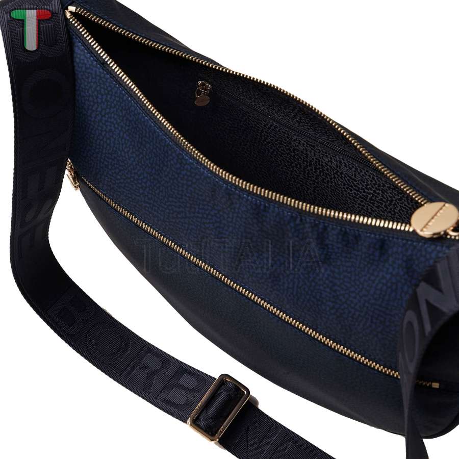 Borbonese Luna Bag Middle Blu 934108I15891