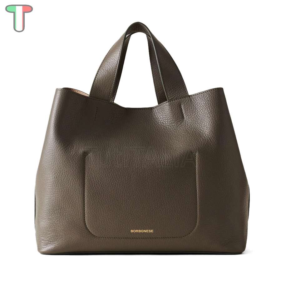 Borbonese Shopper Medium Clay Grey 924095AR7Z54